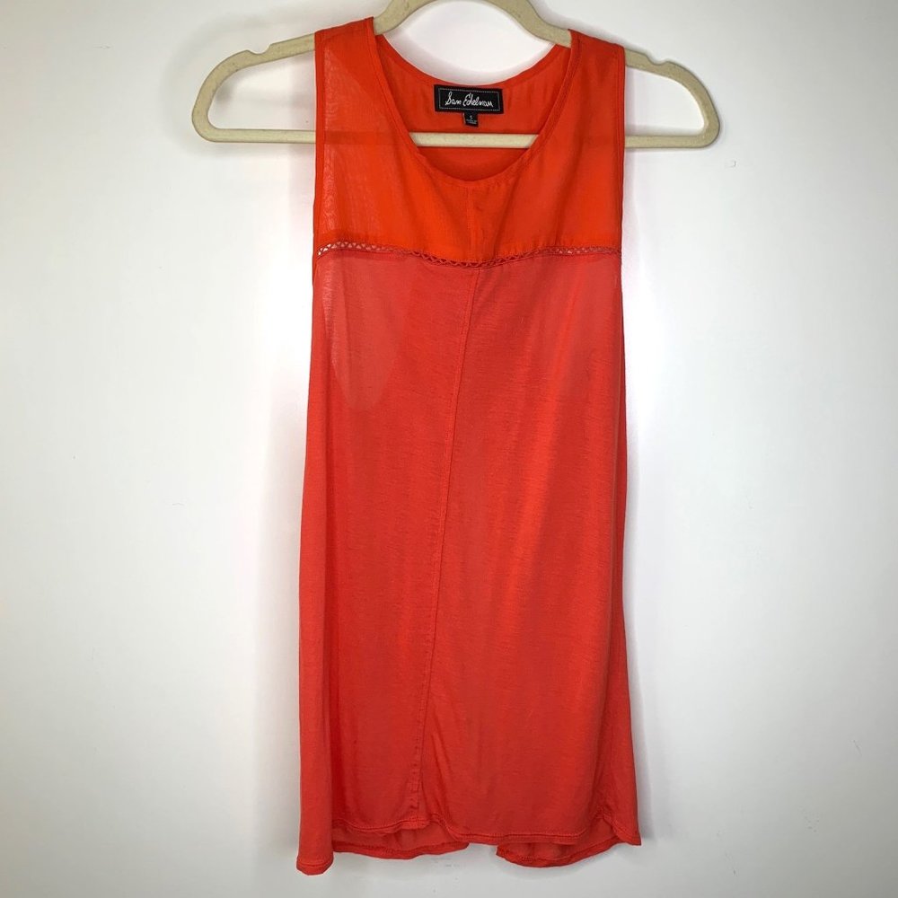 SAM EDELMAN Coral‎ Open Racer Back Tank Top Sz S